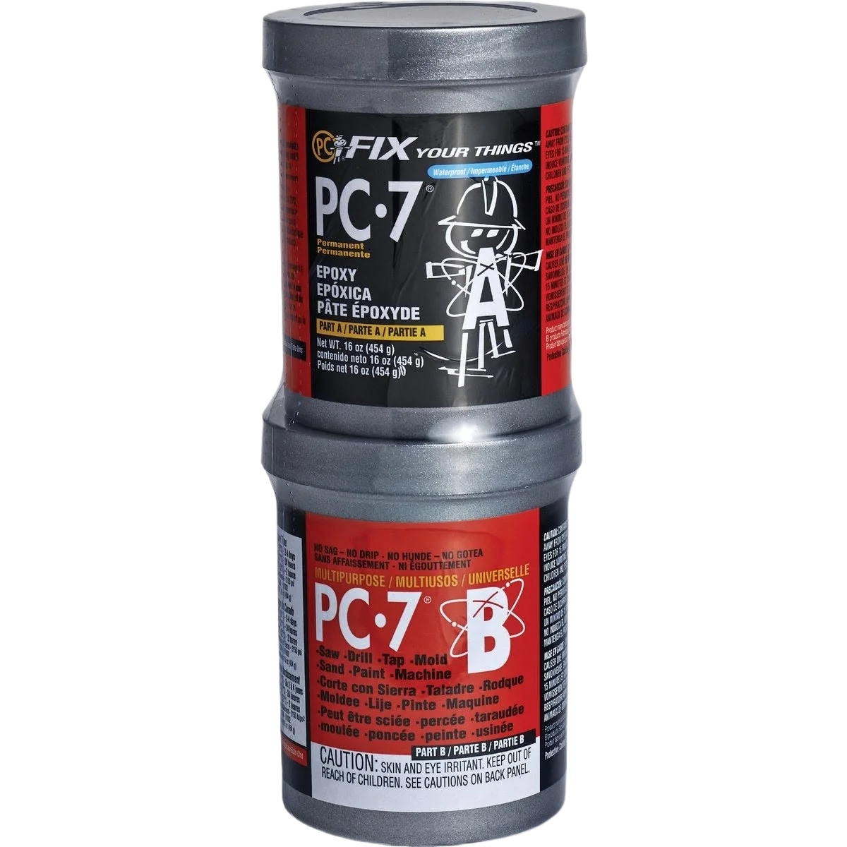 High-Quality Protective Coating PC-7 Dark Gray Multi-Purpose Epoxy Paste 1 lb. Flexible