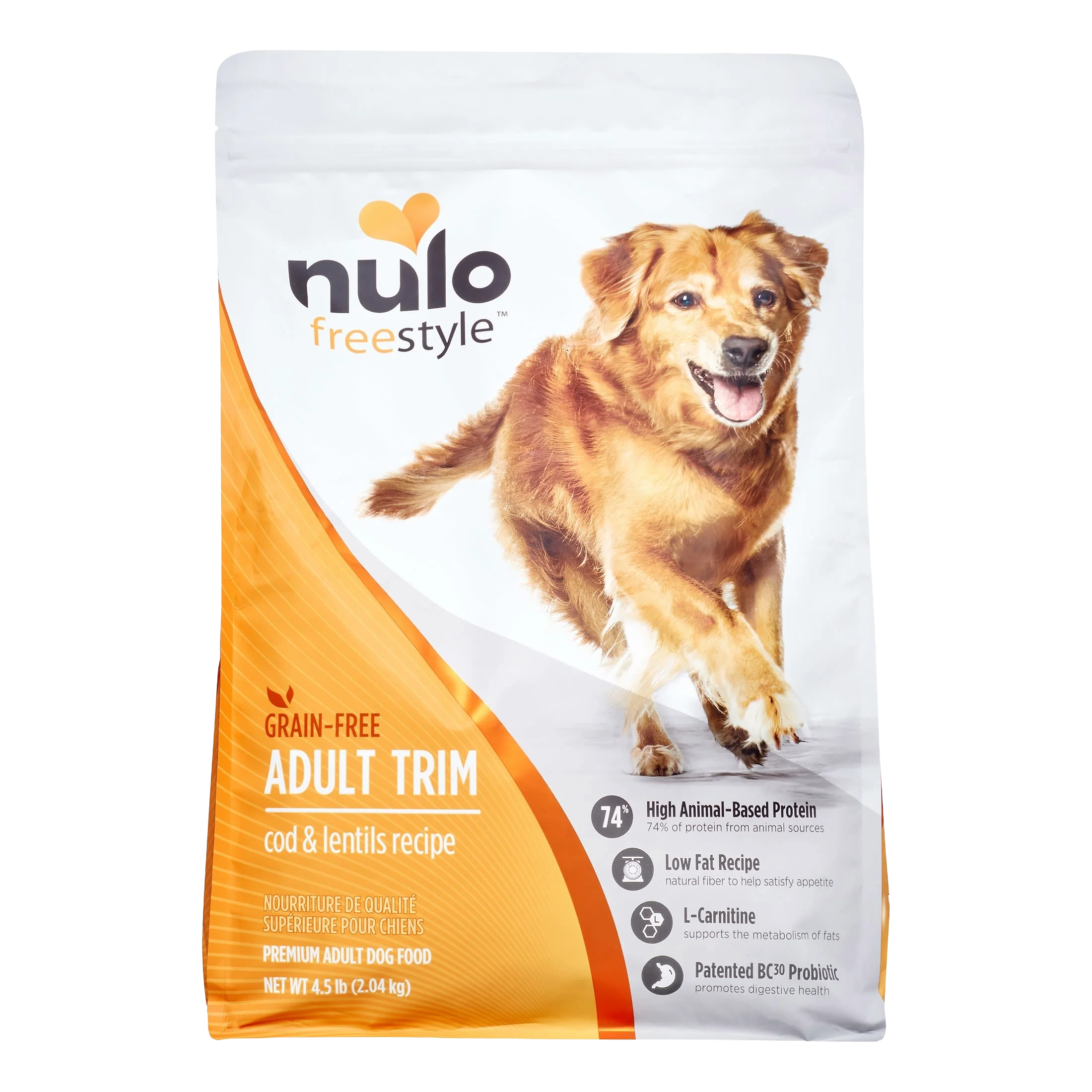 Prestigious Nulo style Grain Cod Lentils Adult Trim Dry Dog Food 24 lb. Easy-to-Use
