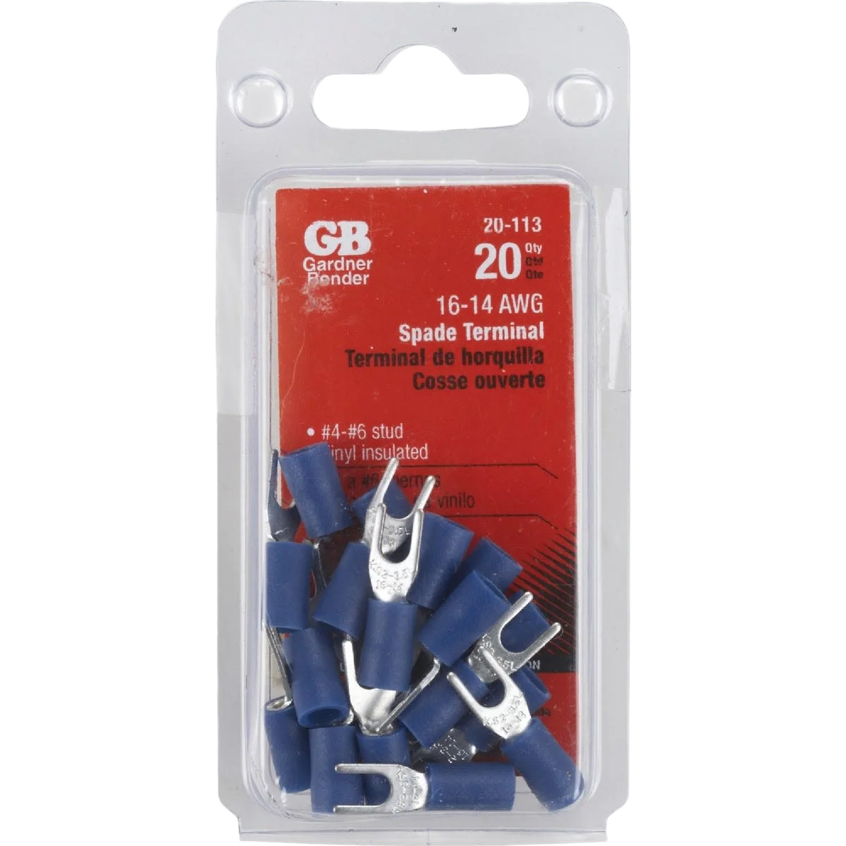 Exceptional Gardner Bender 16 to 14 AWG 4 to 6 Yes Spade Terminal 20-Pack Dependable