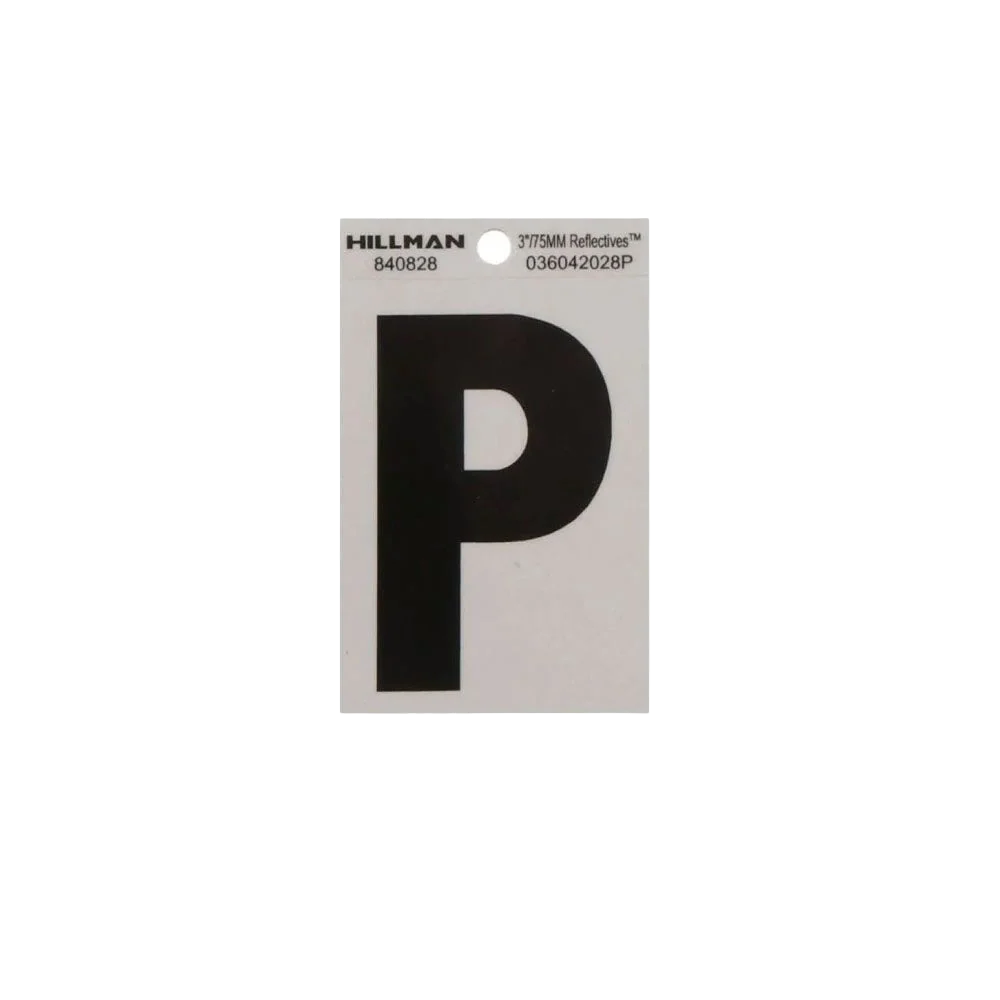 Certified Hillman 3 In. Black Silver Mylar – Wide Style – Reflective – P Easy-to-Use