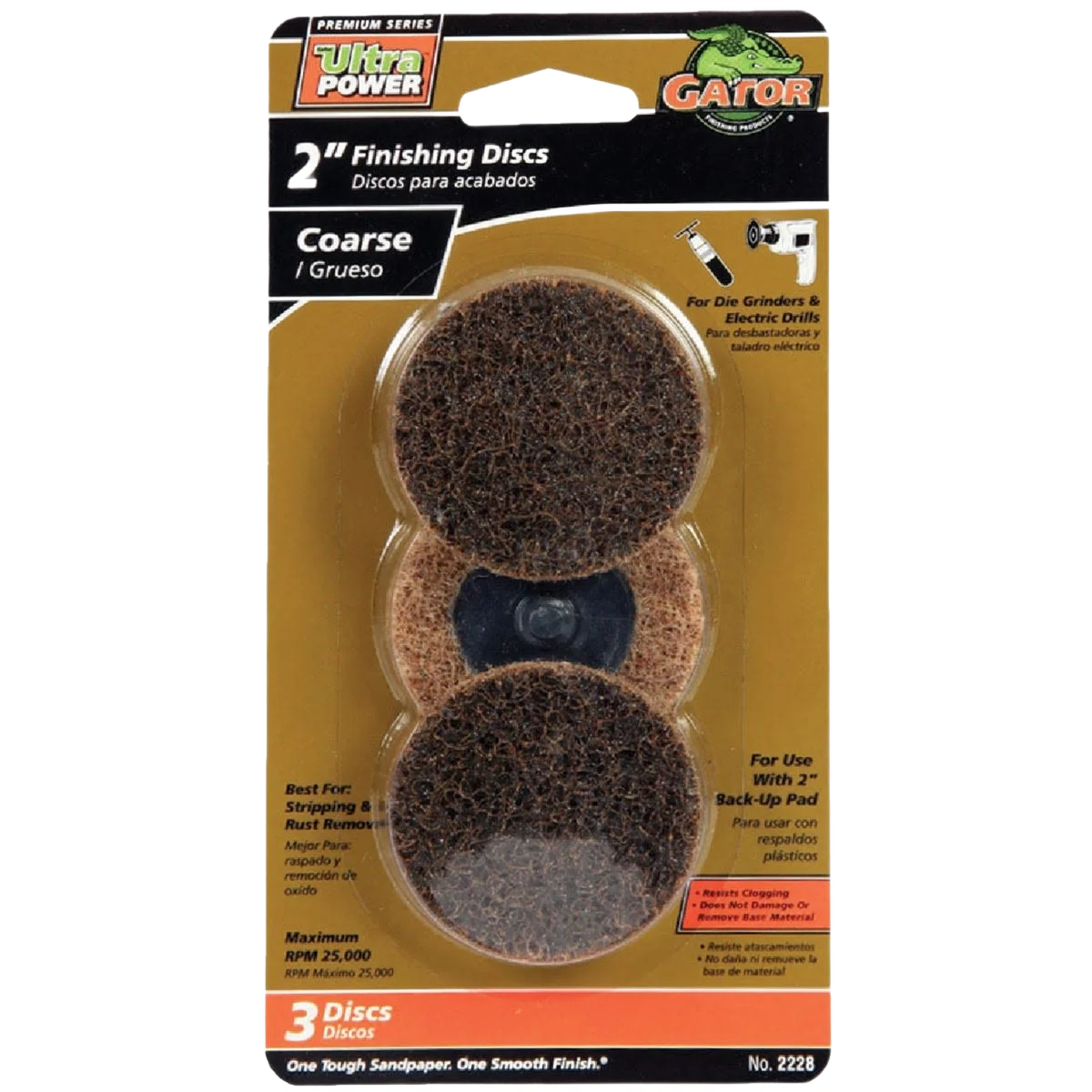 High-End Gator 2 In. Finishing Surface Sanding Disc Coarse Consistent