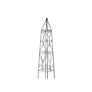 Secure Border Concepts Black Wisteria Obelisk 36 in. World-Class