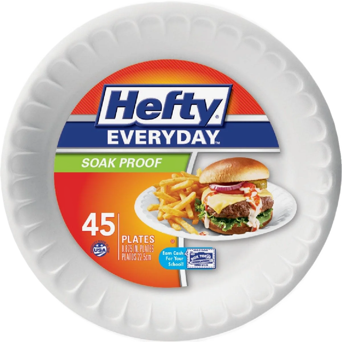 Flexible Hefty Everyday Foam Plate 45-Pack Clean