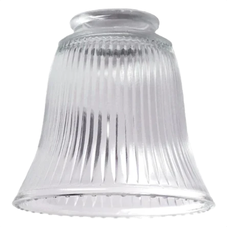 Crafted Westinghouse Clear Ribbed Glass Bell Shade Contemporary