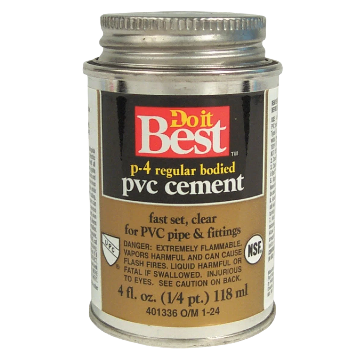 Fast Do it Clear Regular Bodied PVC Cement 4 oz. Relaxed