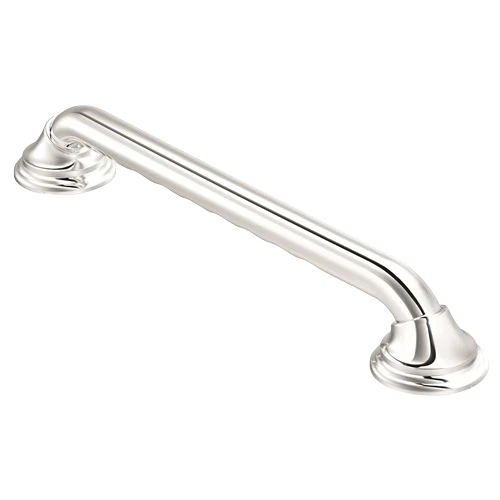 Functional Moen Chrome Designer Grab Bar with Finger Notches 24 in. Optimized