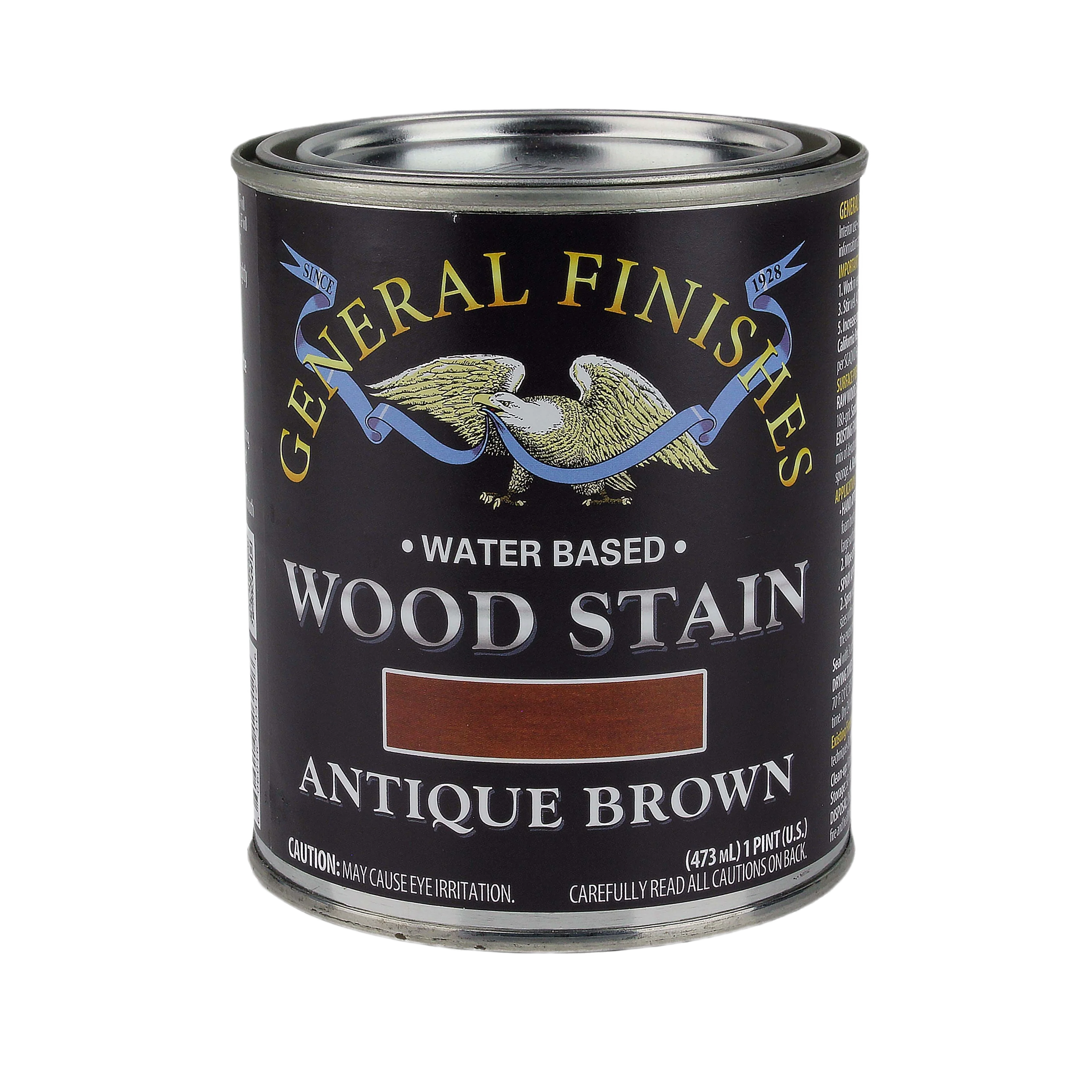 Casual General Finishes Antique Brown Water Based Wood Stain 1 Pint Sophisticated