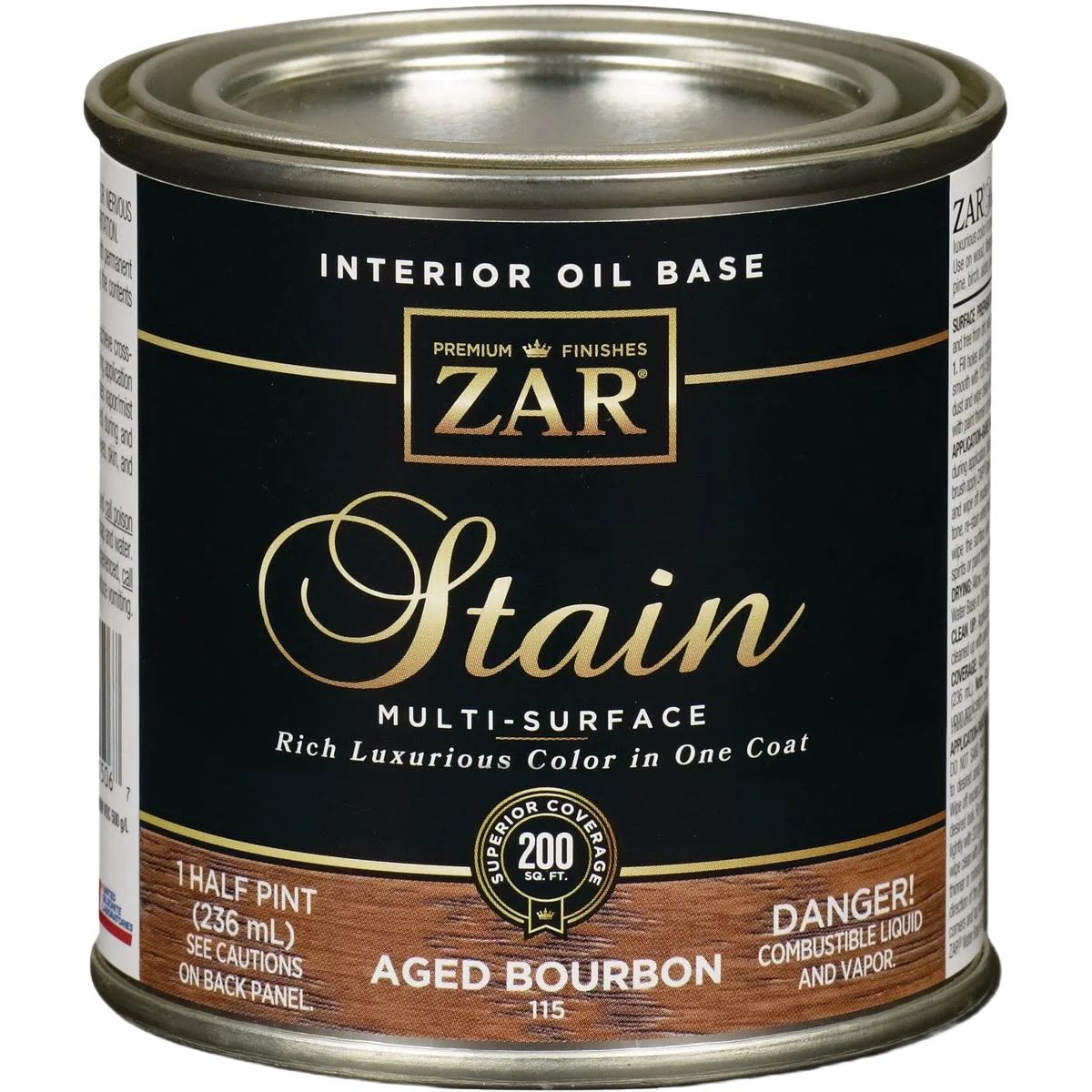 Genuine ZAR® Interior Oil Base Aged Bourbon Wood Stain 1 2 Pint Expertly Made
