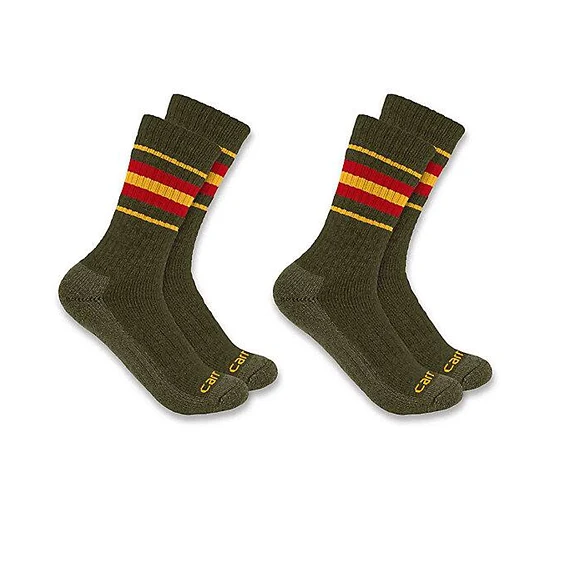 Long-Lasting Carhartt Women’s Medium Moss Crew Socks 2-Pack Secure