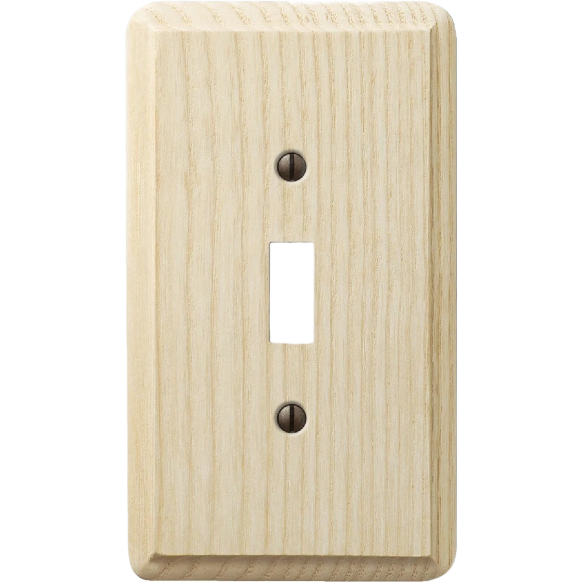 Pure Amerelle Solid Ash 1-Gang Toggle Switch Wall Plate Unfinished Ash Outstanding