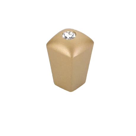 High-Quality Schaub Skyevale Signature Satin Brass with Crystal Cabinet Knob 1 in. Minimalist
