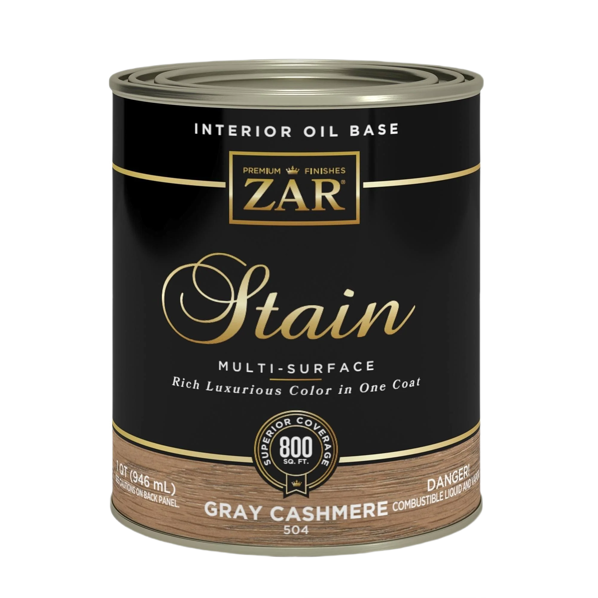 Eco-Friendly ZAR® Interior Oil Base Gray Cashmere Wood Stain 1 Quart Safe