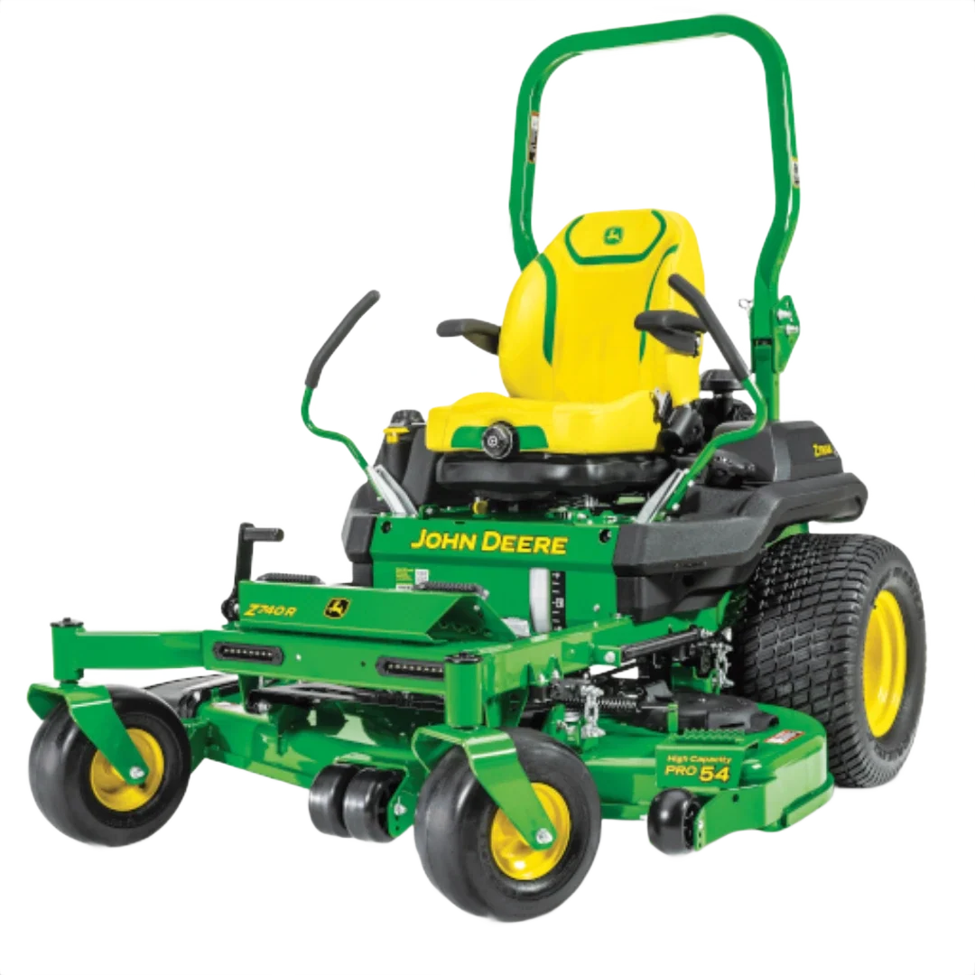 Green John Deere Z740R ZTrak Mower with 60-in. Deck w Tweel Organic