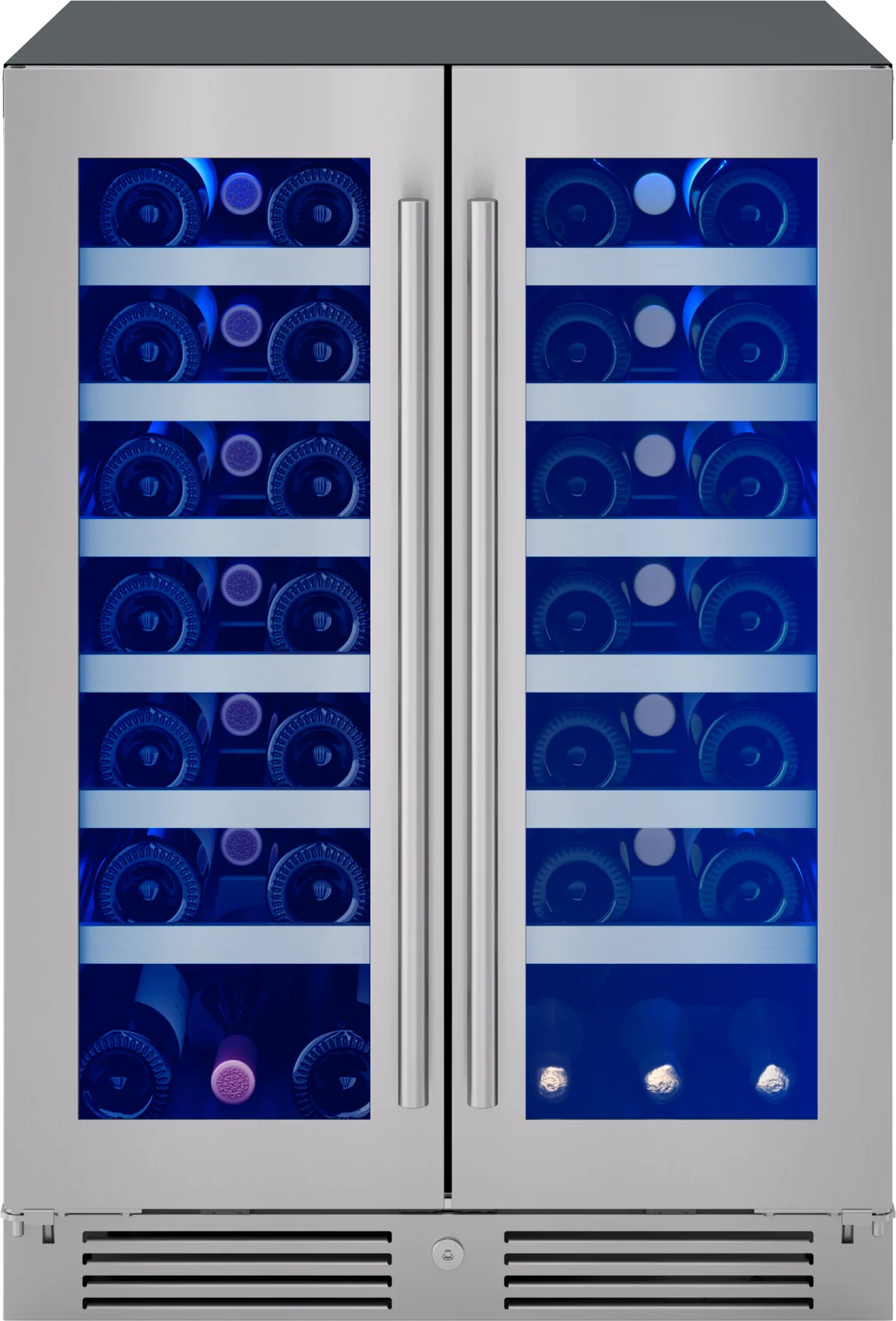 Fashionable Presrv Wine Cooler 24in UC SS Gls Fr Door 2Z Enhanced