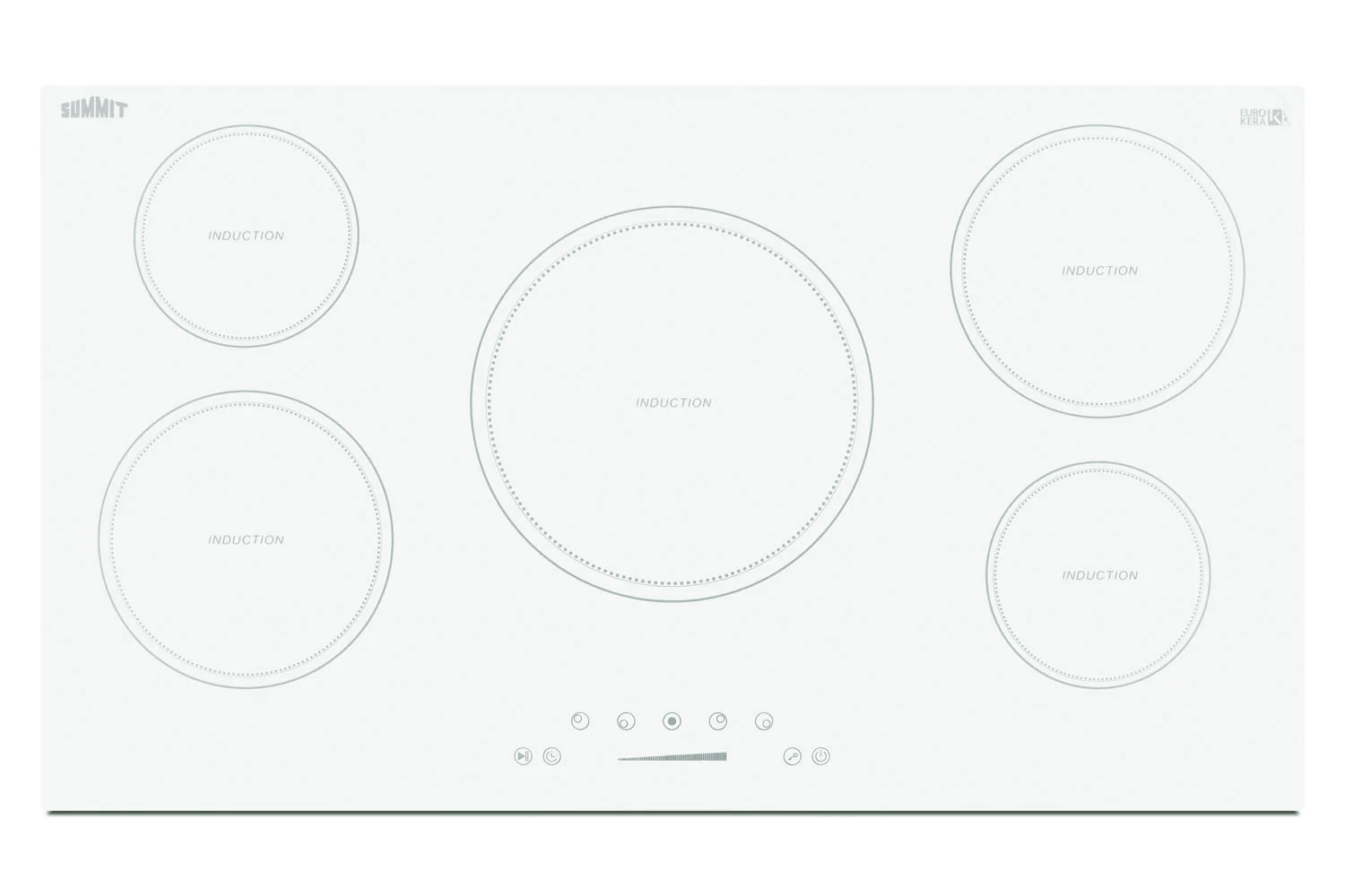 Pure 36 Wide 208-240V 5-Zone Induction Cooktop Reusable