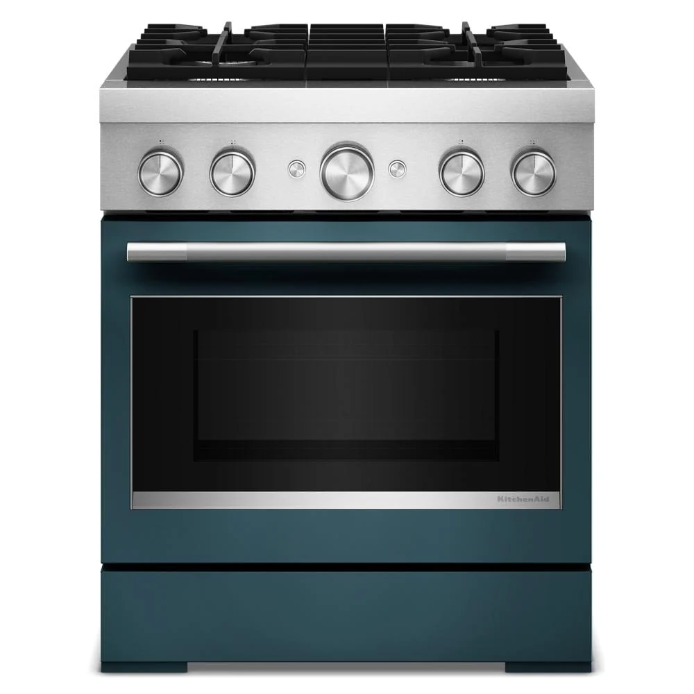 World-Class 30-Inch 4 Burner Commercial-Style Dual Fuel Range with No Preheat Air Fry Mode Fine