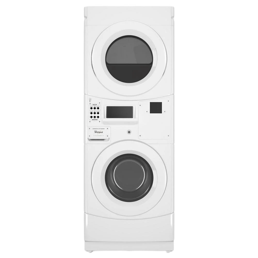 Dependable Commercial Electric Stack Washer Dryer Non-Vend Long-Lasting