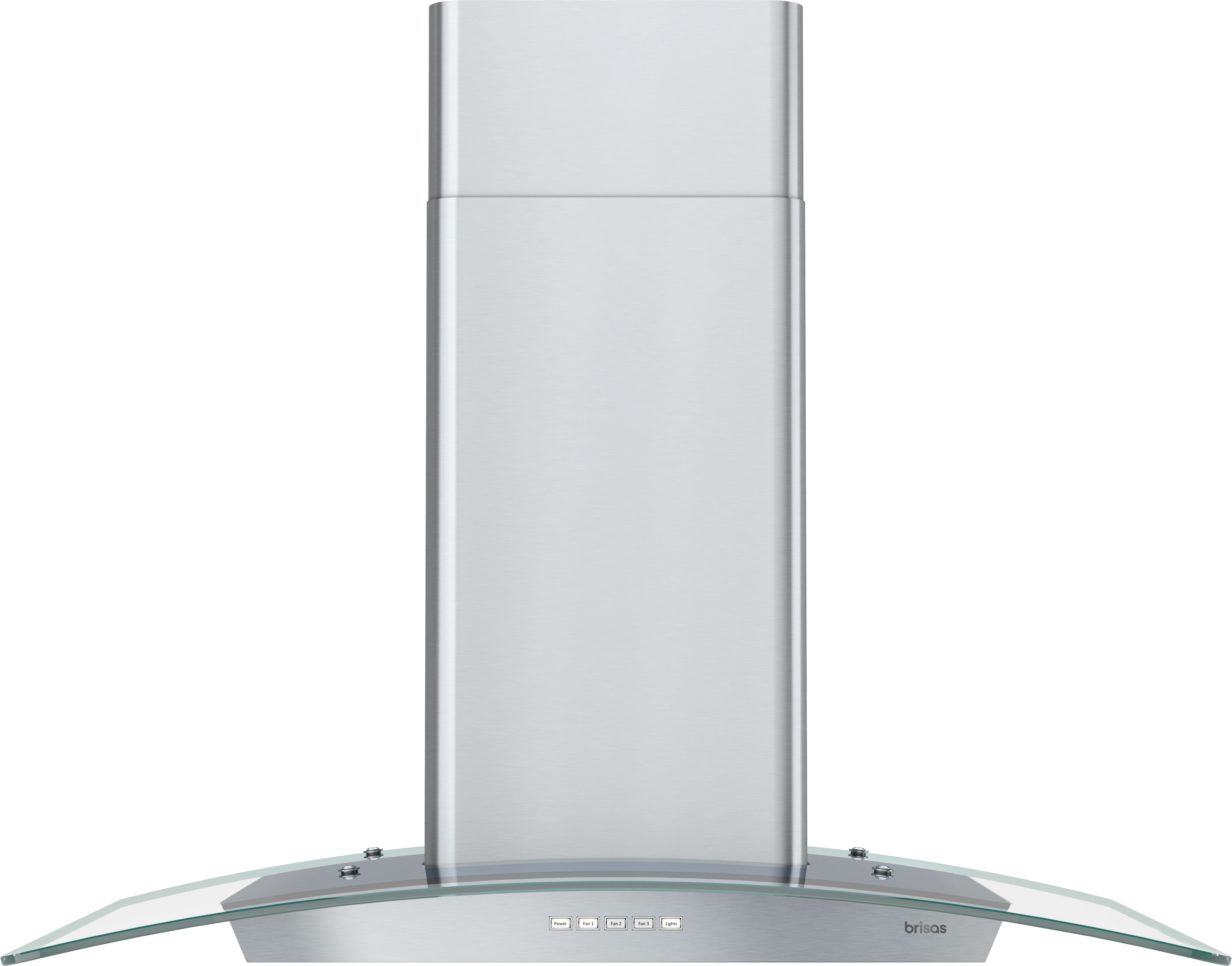 Traditional Curved Glass Chimney Island Hood 30 600 CFM 3 Speed ACT Exclusive