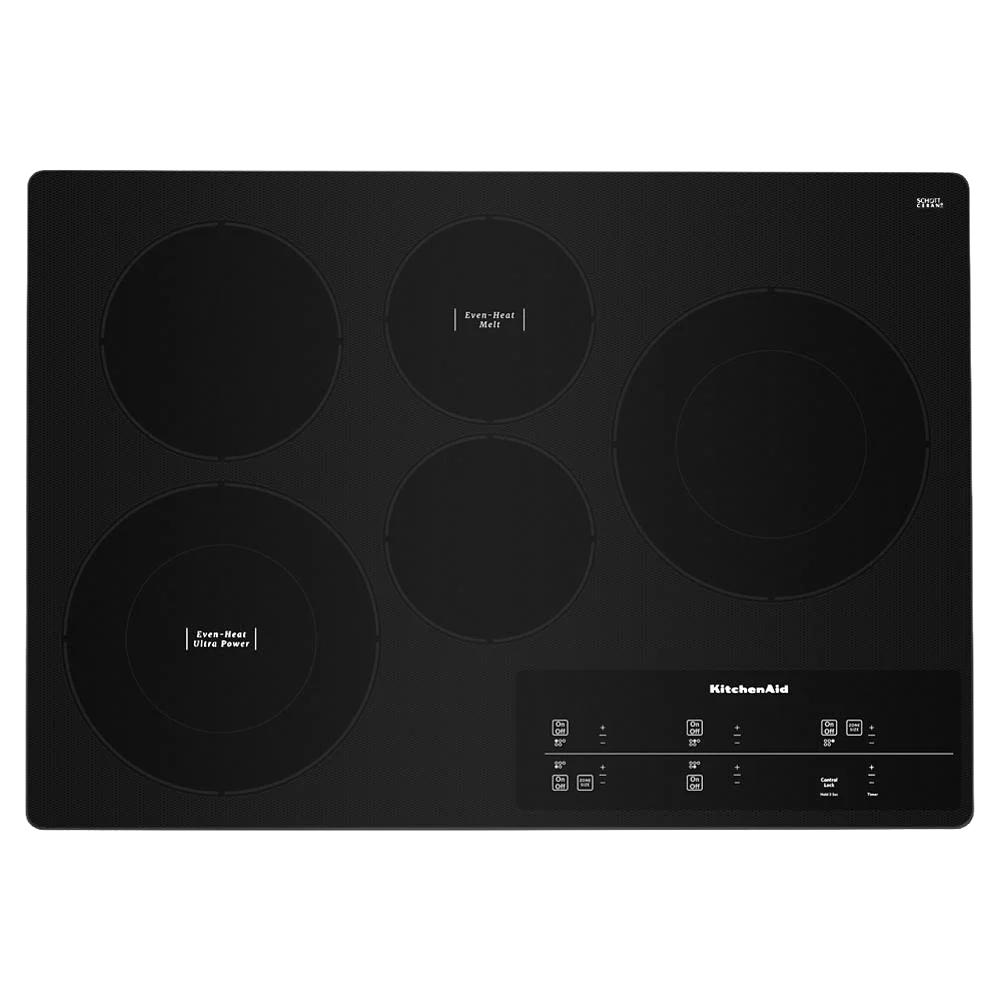 Secure 30 Electric Cooktop with 5 Elements and Touch-Activated Controls Casual