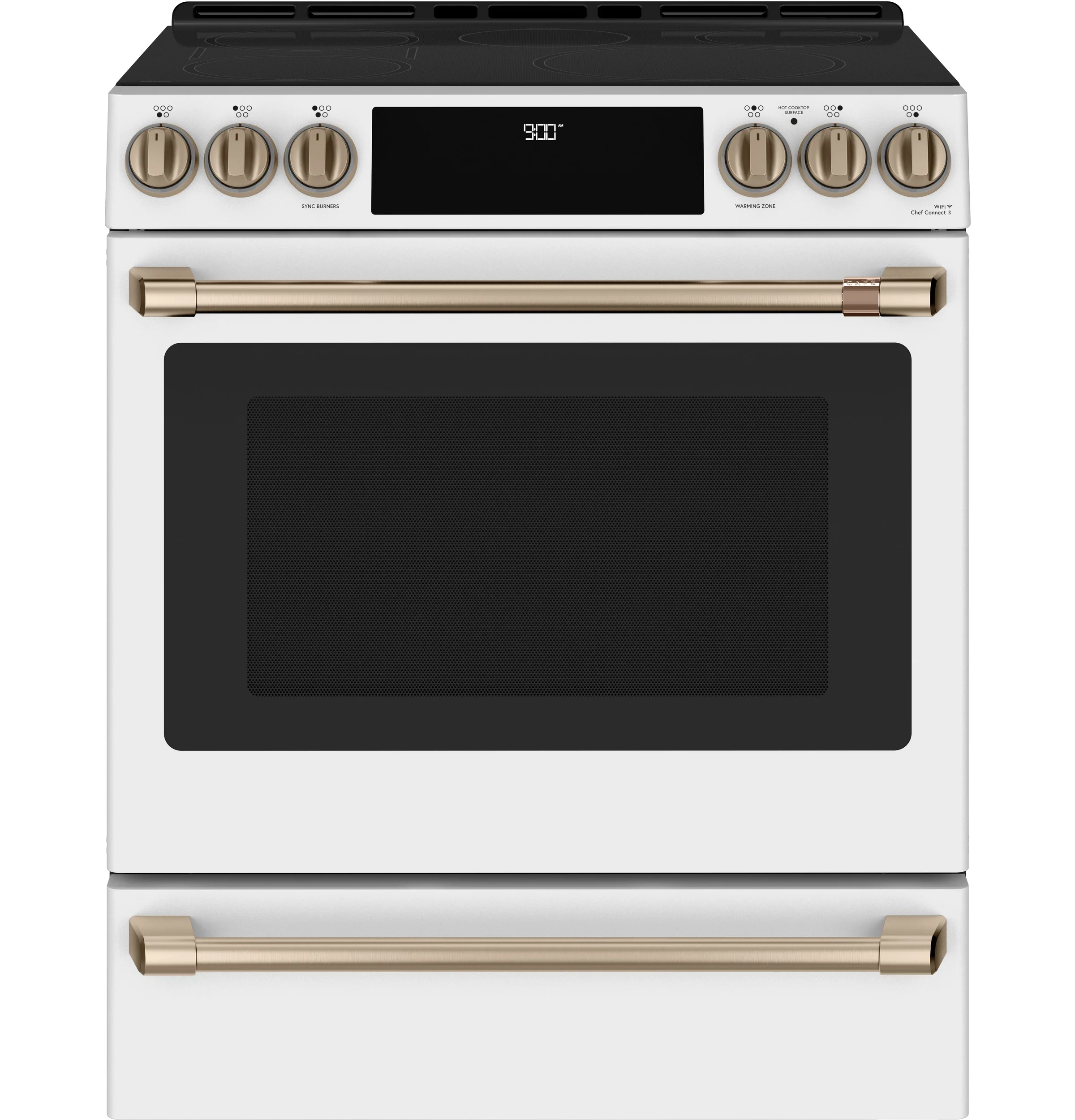 CAFÉ™ 30 Smart Slide-In Front-Control Induction and Convection Range with Warming Drawer Recyclable