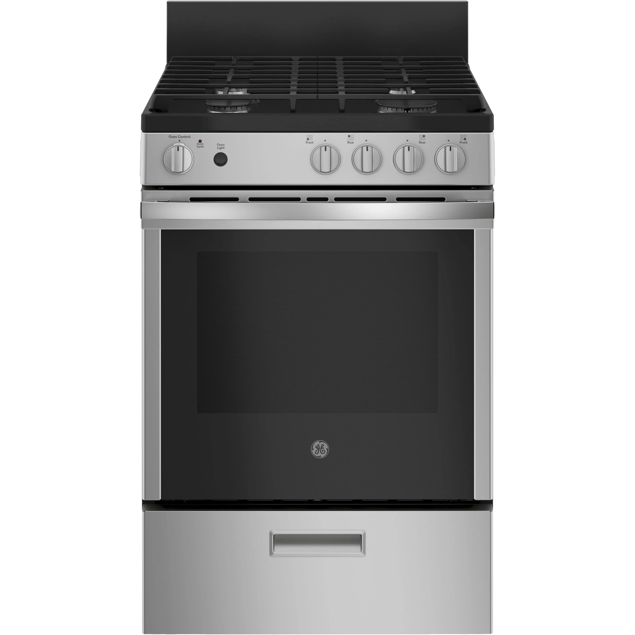Minimalist GE® 24 Steam Clean -Standing Slide-in Gas Range Relaxed