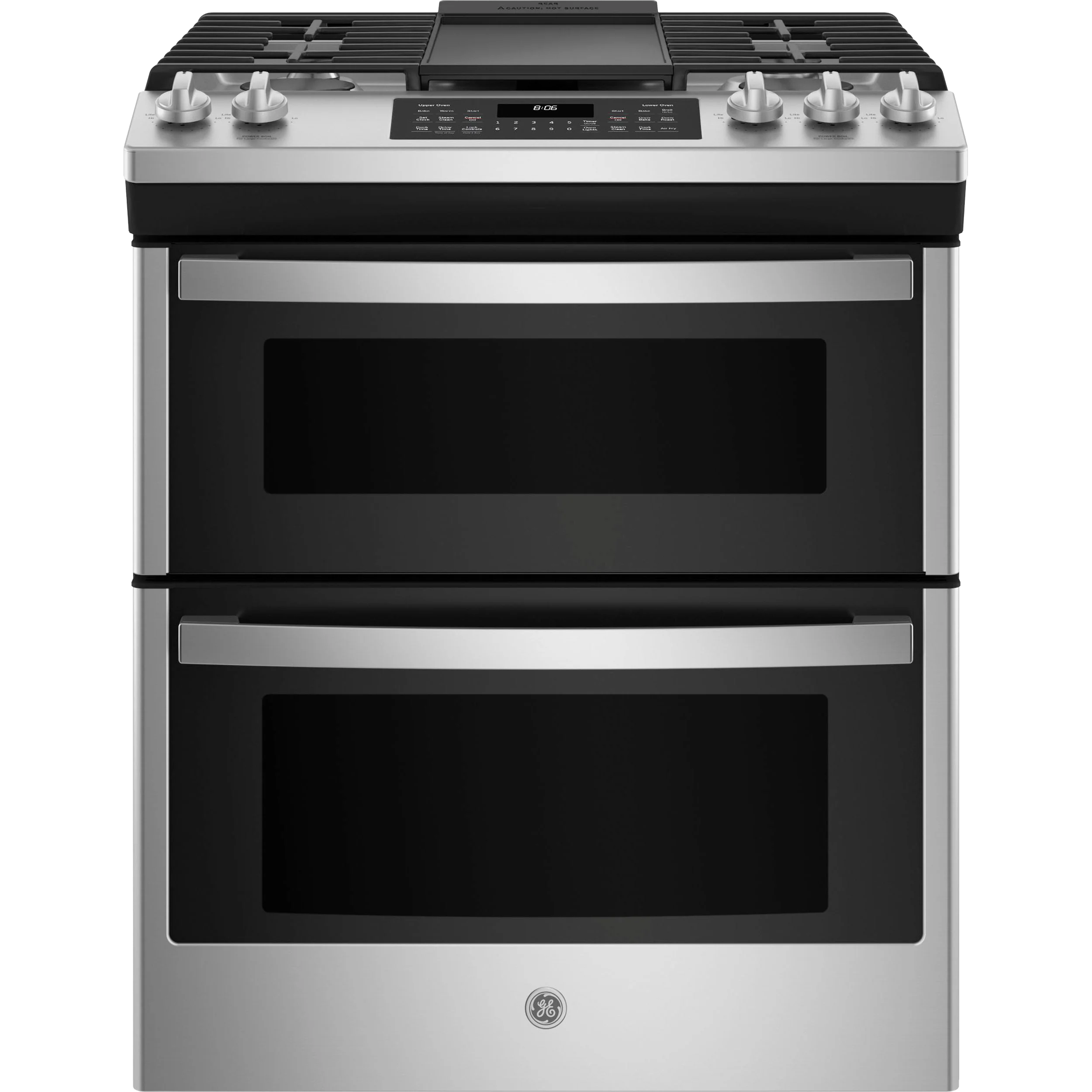 Healthy GE 30 Slide-In Front Control Gas Double Oven Range Organic