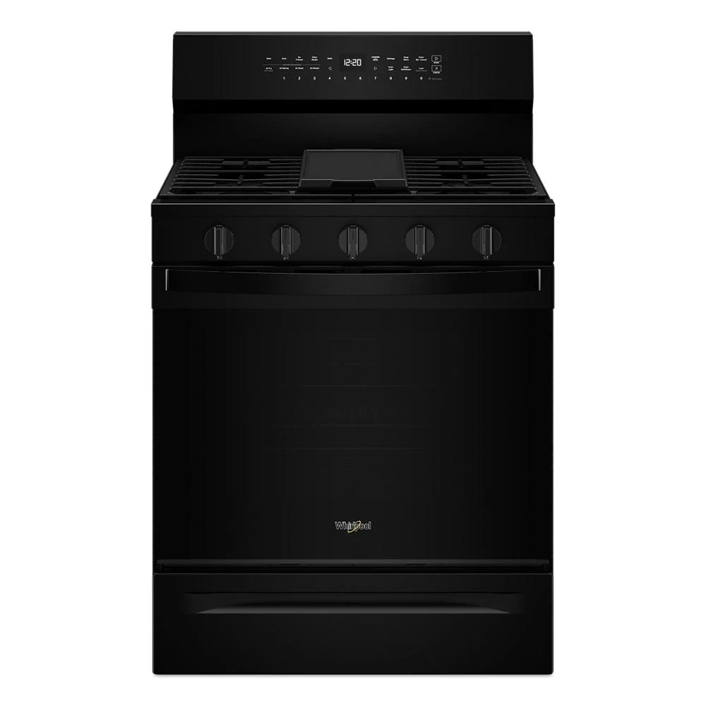 Proven 30-inch Smart Gas Range with Air Cooking Technology No Preheat Air Fry Steam Self Clean and High Speed Preheat Minimalist