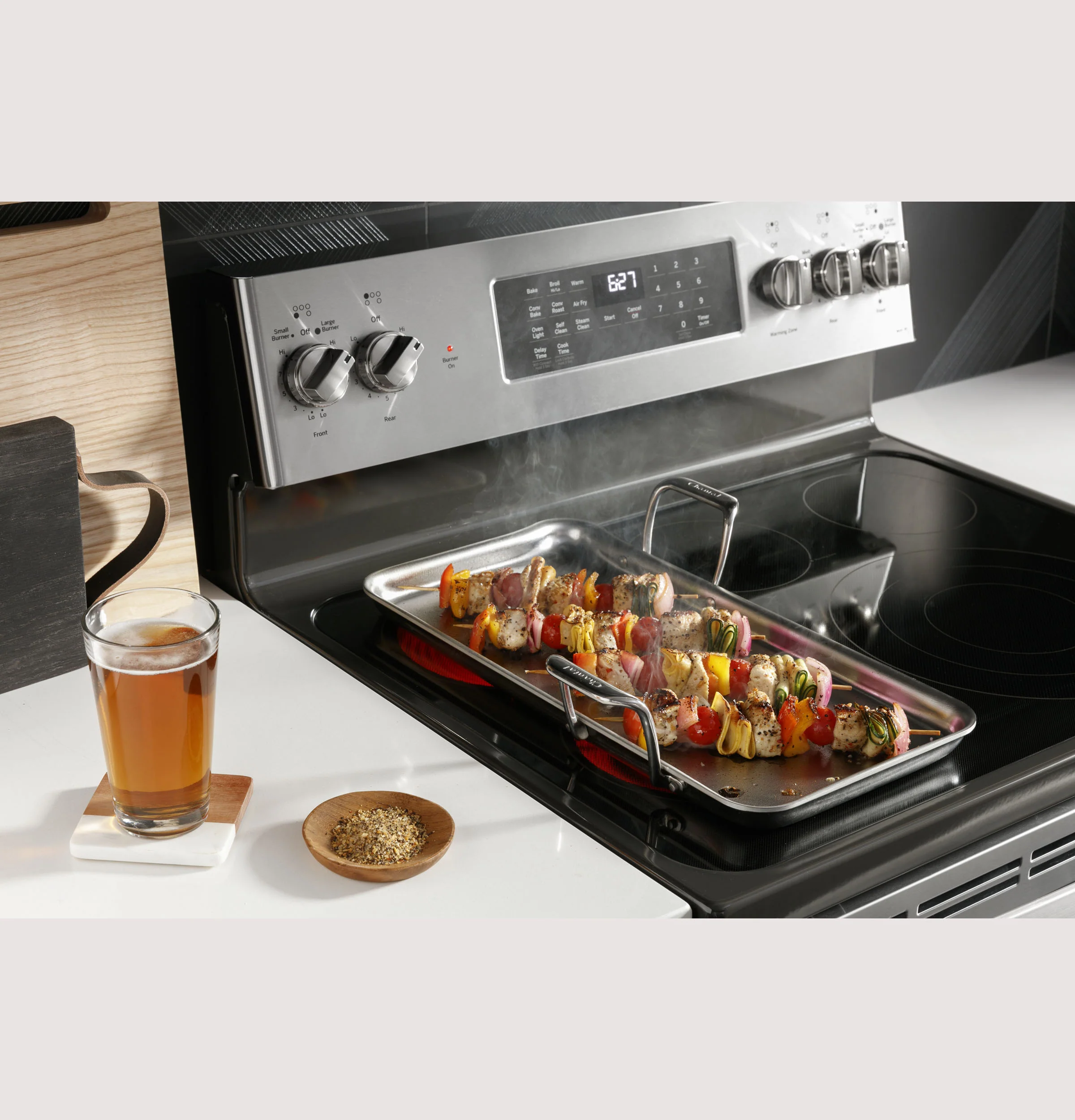 First-Class GE Profile™ 30 Smart -Standing Electric Double Oven Convection Range with No Preheat Air Fry Easy-to-Use