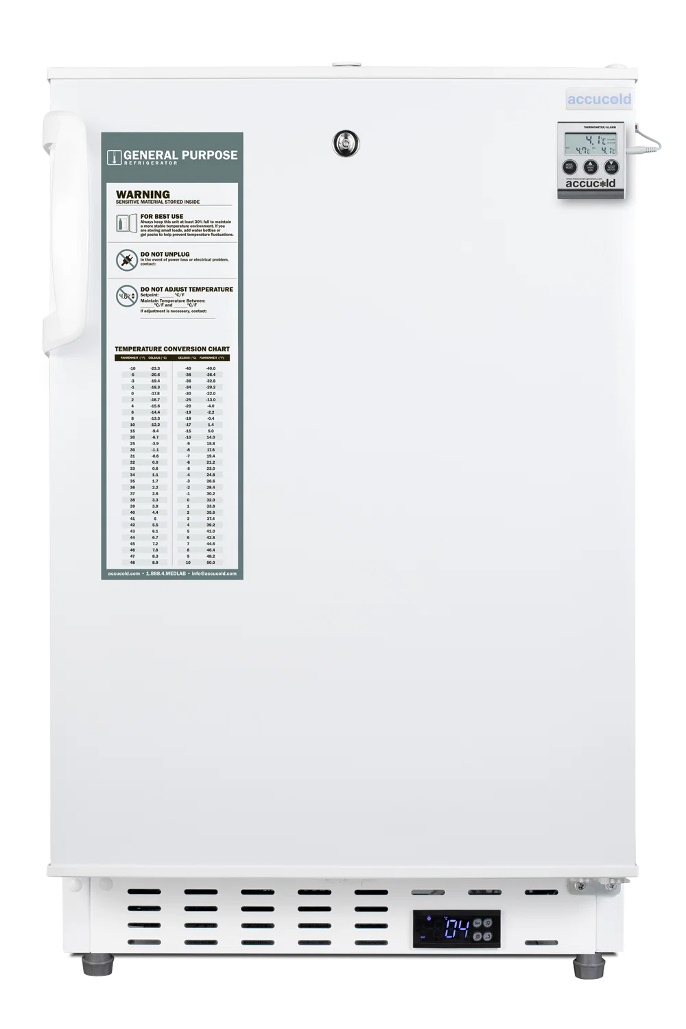 World-Class 20 Wide Built-In Healthcare All-Refrigerator ADA Compliant High-Performance
