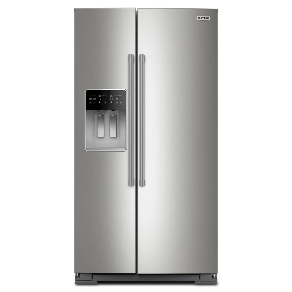 Contemporary 36-inch Wide Counter-Depth Side-by-Side Refrigerator with Arctic Blue Interior – 20.8 Cu. Ft. Environmentally Friendly