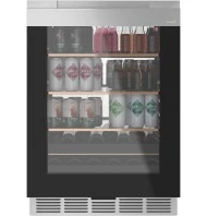 Effective CAFÉ™ ENERGY STAR® 126-Can or 14-Bottle Beverage Center in Platinum Glass Efficient