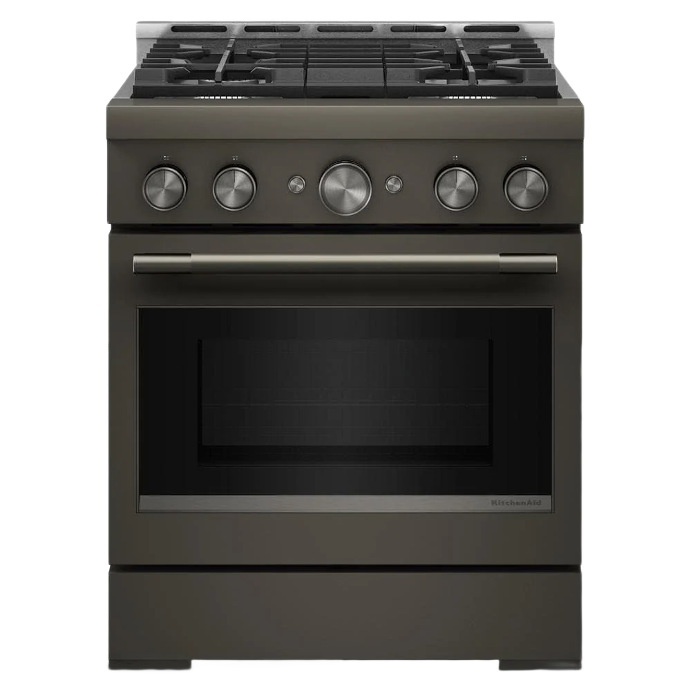 World-Class KitchenAid® 30-Inch 4 Burner Commercial-Style Gas Range with No Preheat Air Fry Mode Crafted
