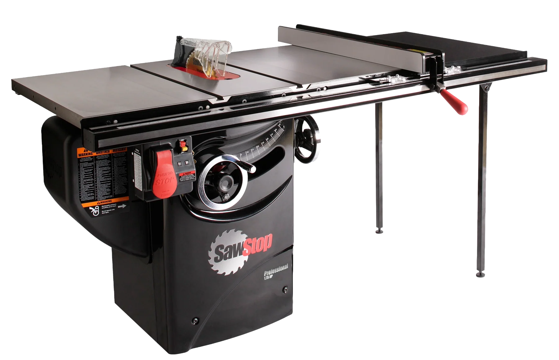Smooth SawStop 10 Professional Cabinet Saw Lightweight