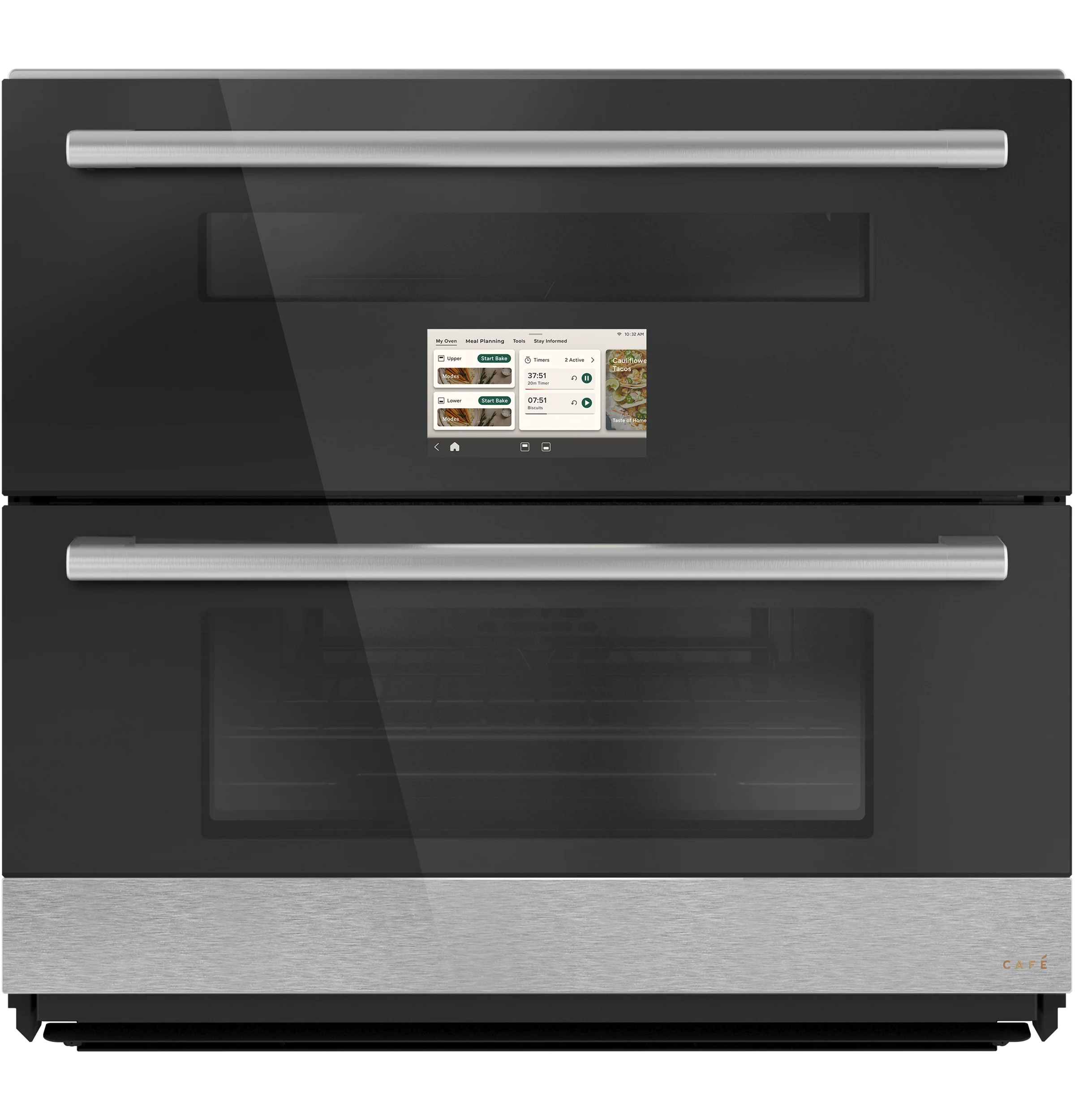 Specialty CAFÉ™ 30 Duo Smart Single Wall Oven in Platinum Glass Breathable
