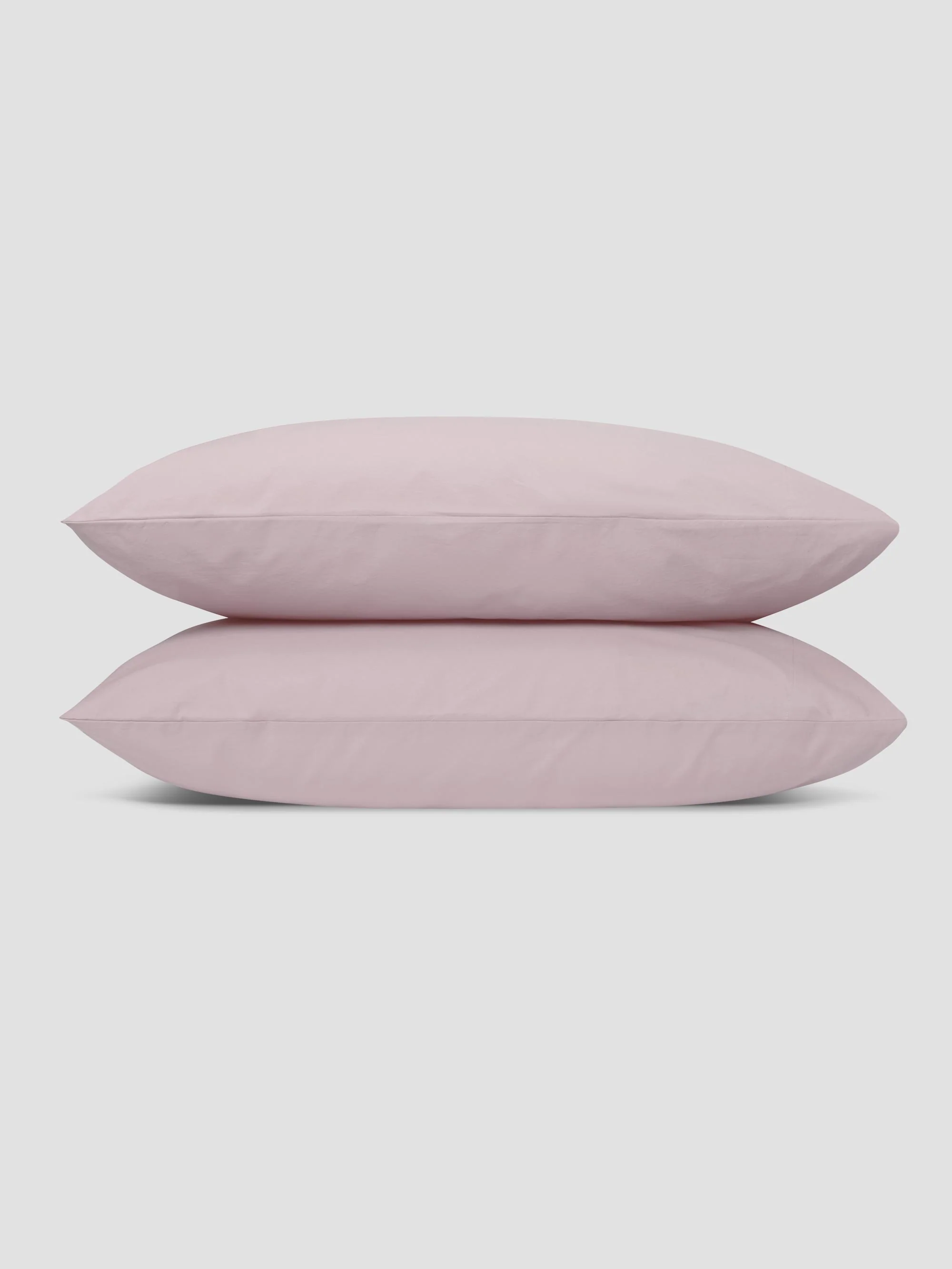 Certified French Rose Washed Cotton Percale Pillowcases Pair Eco-Friendly