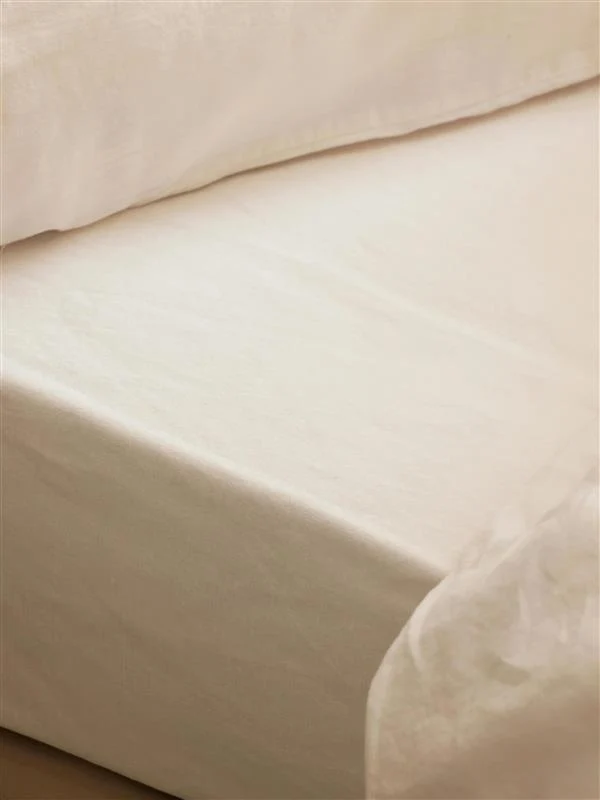 Exceptional Pearl Linen Fitted Sheet Breathable