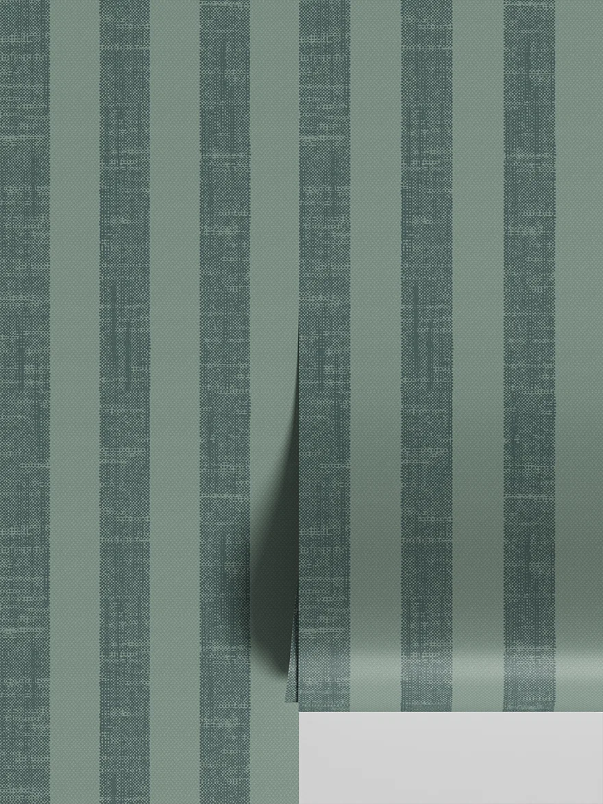 Fast Pine Green Pembroke Stripe Wallpaper Luxury