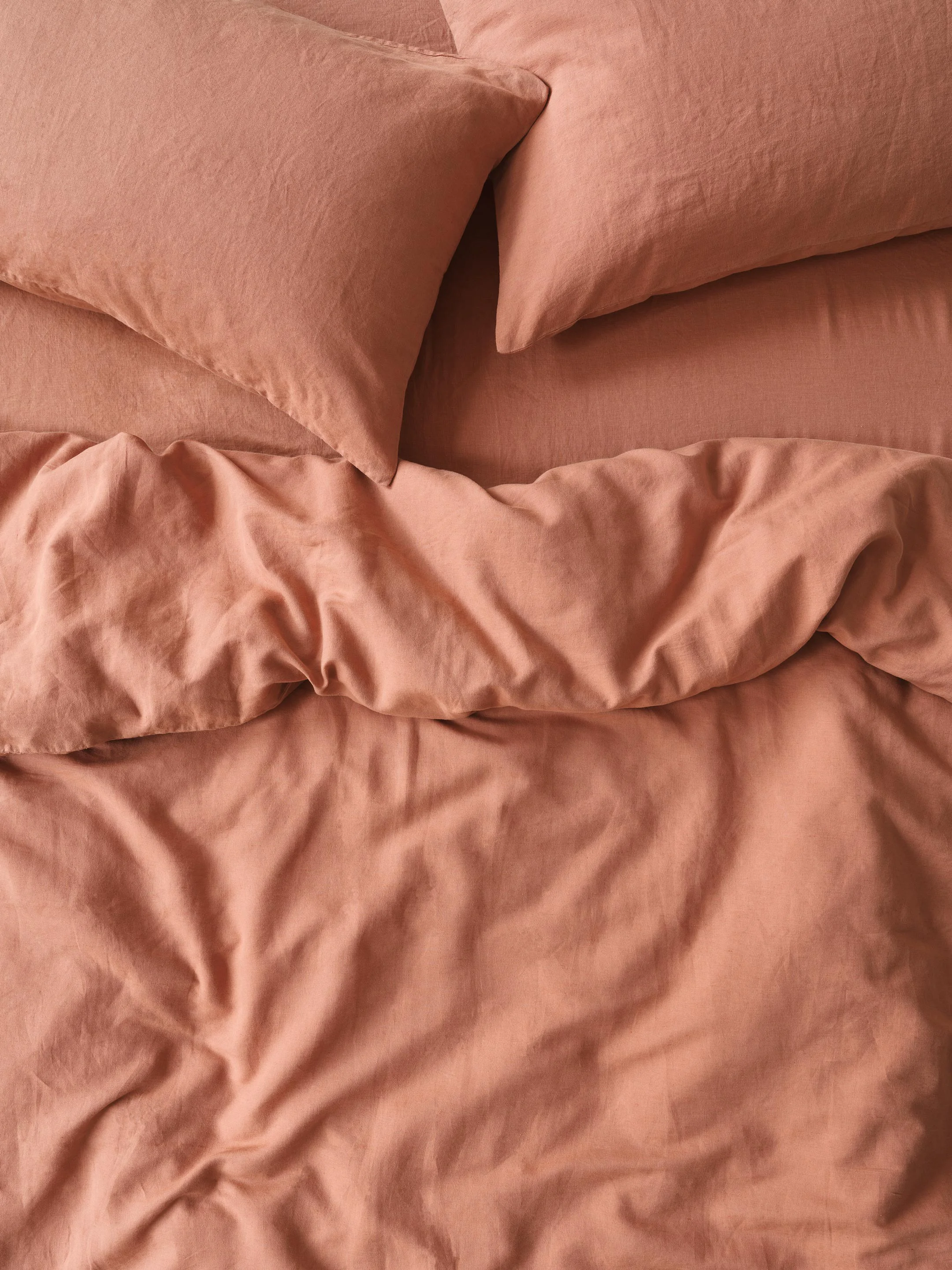 Fast Warm Clay Linen Blend Duvet Cover Sophisticated