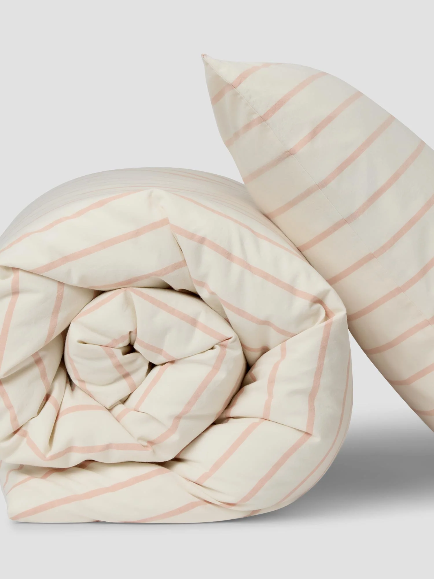 Unique Blush Pink Slumber Stripe Kids Cotton Bedding Set Functional