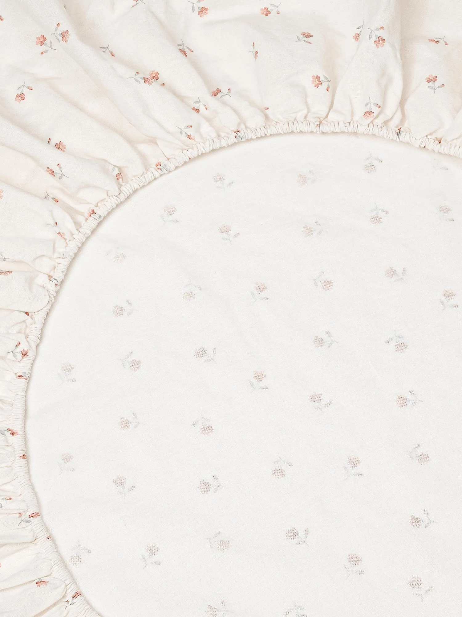 Long-Lasting Pearl Posy Bud Linen Blend Fitted Sheet Practical