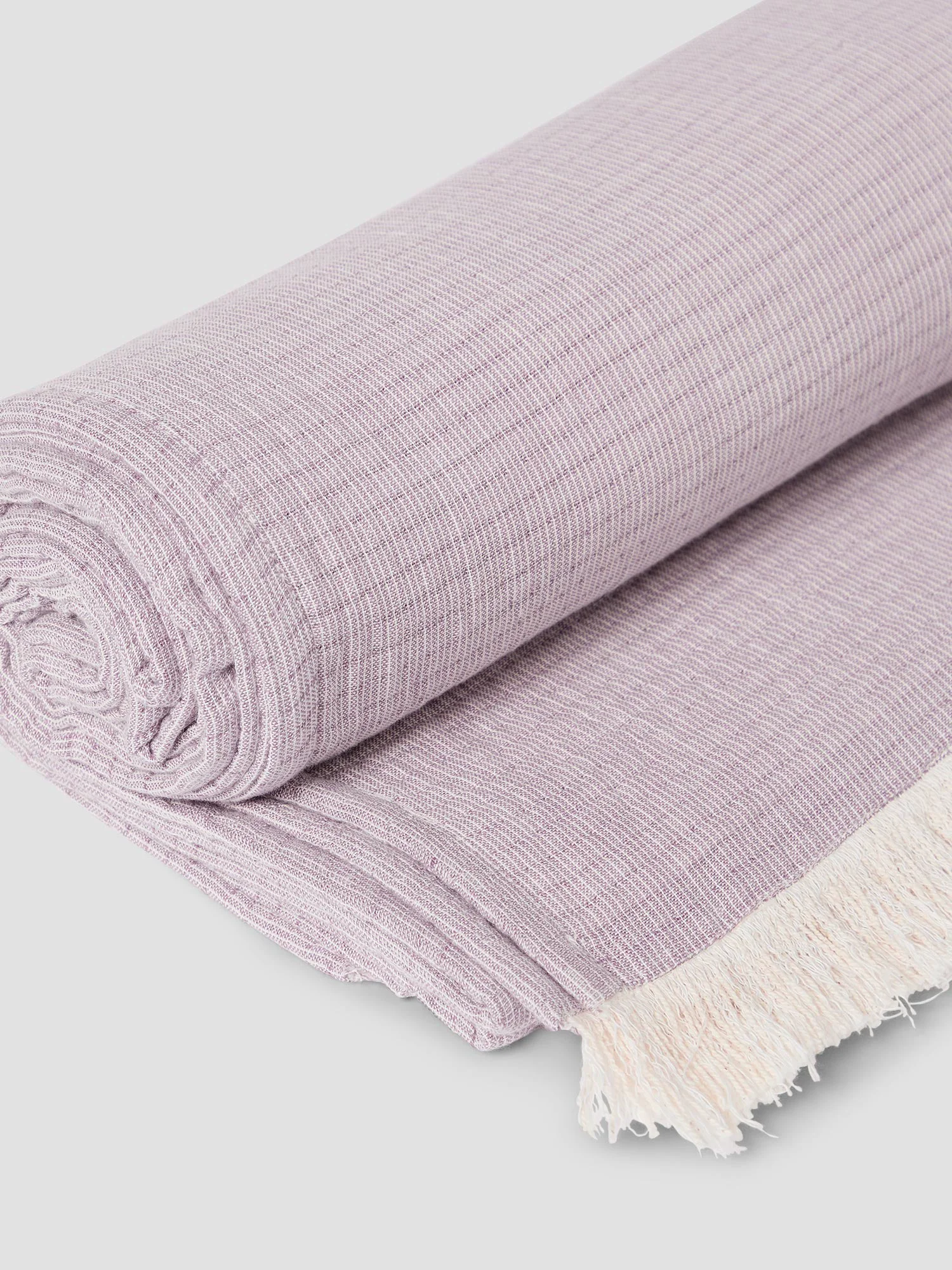 Fine Crafted Elderberry Cotton Textured Throw Relaxed