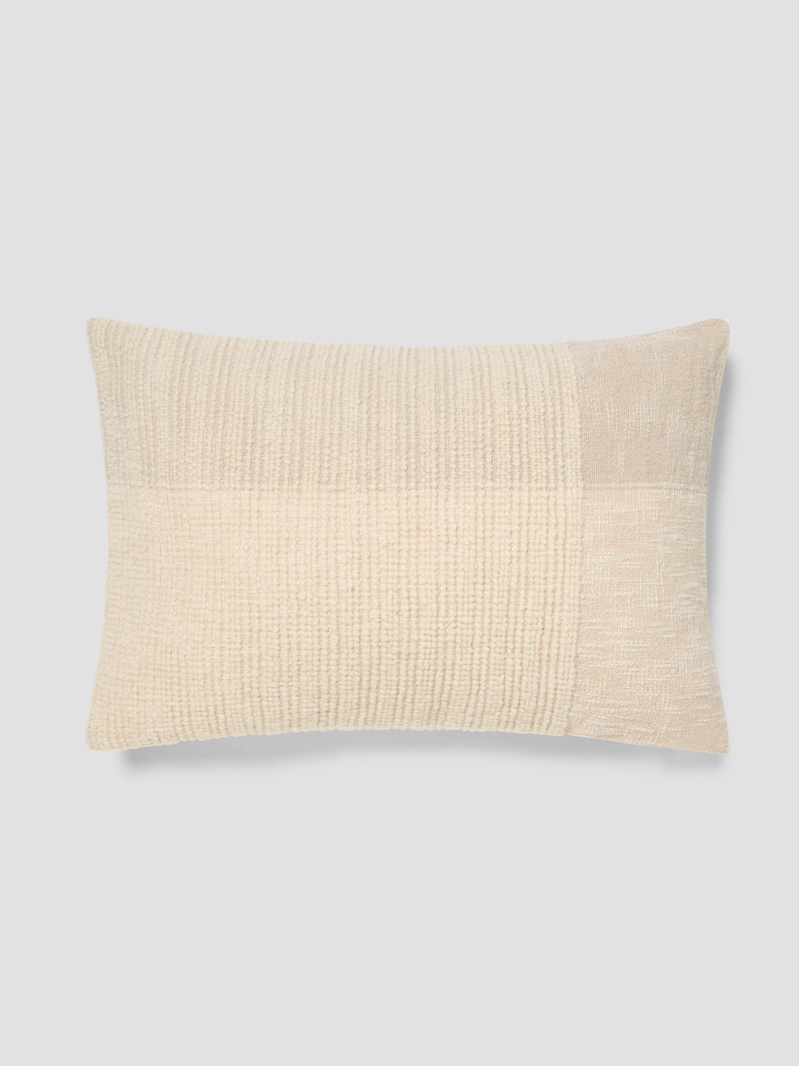 Original Design Cream Oatmeal Soft Cross Weave Wool Rectangle Cushion Cover Superior