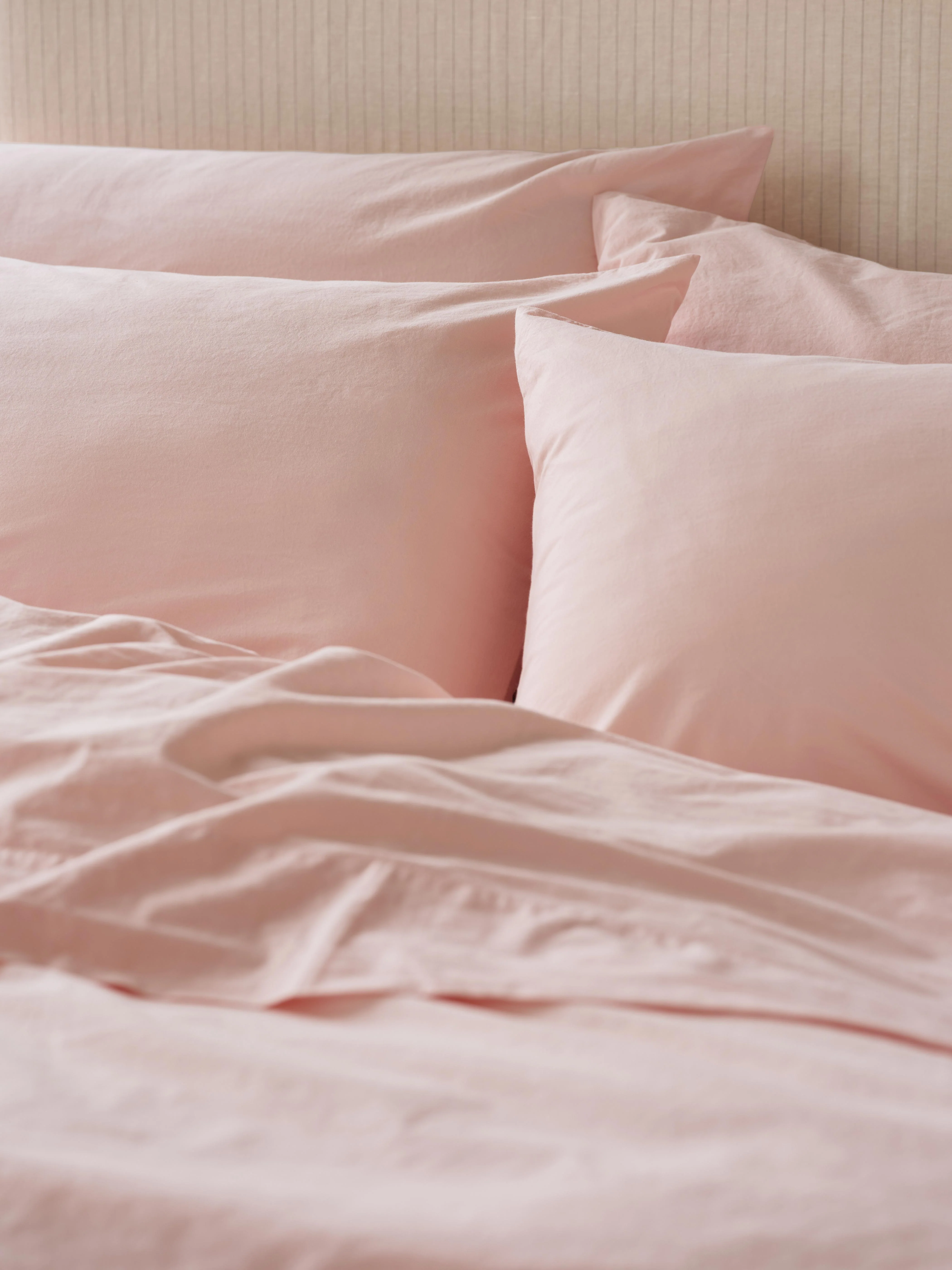 Enhanced Poetic Pink Washed Cotton Percale Pillowcases Pair Optimized