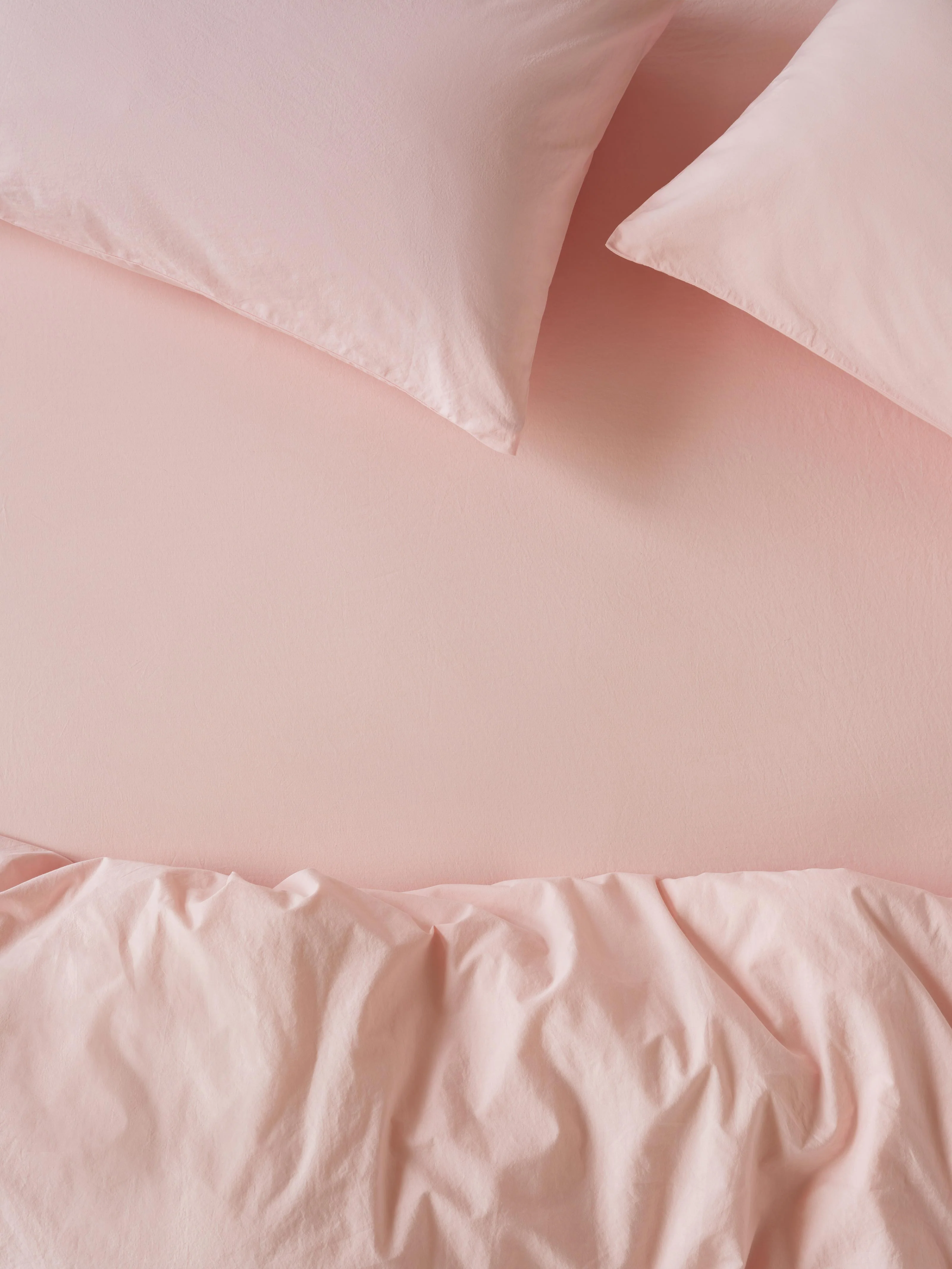 Enhanced Poetic Pink Washed Cotton Percale Fitted Sheet Exclusive