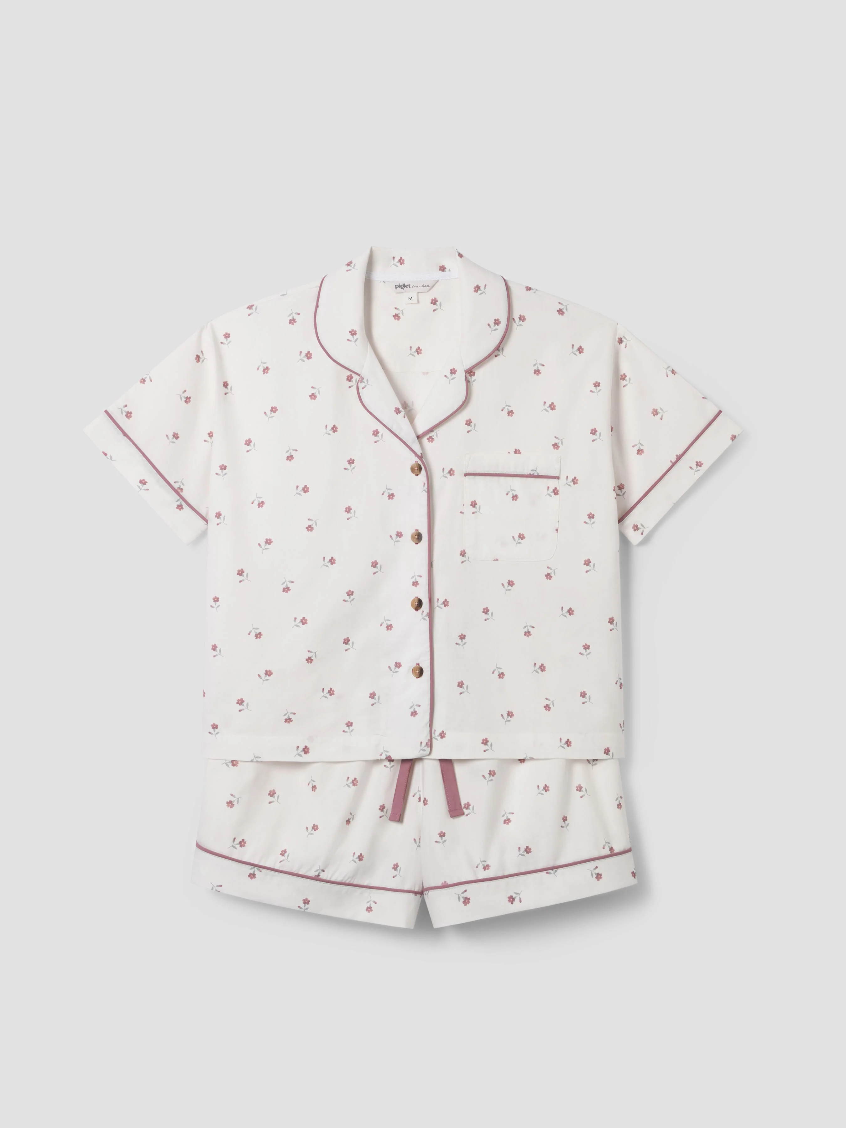 Reliable Pearl Posy Bud Cotton Shorts Set Excellent