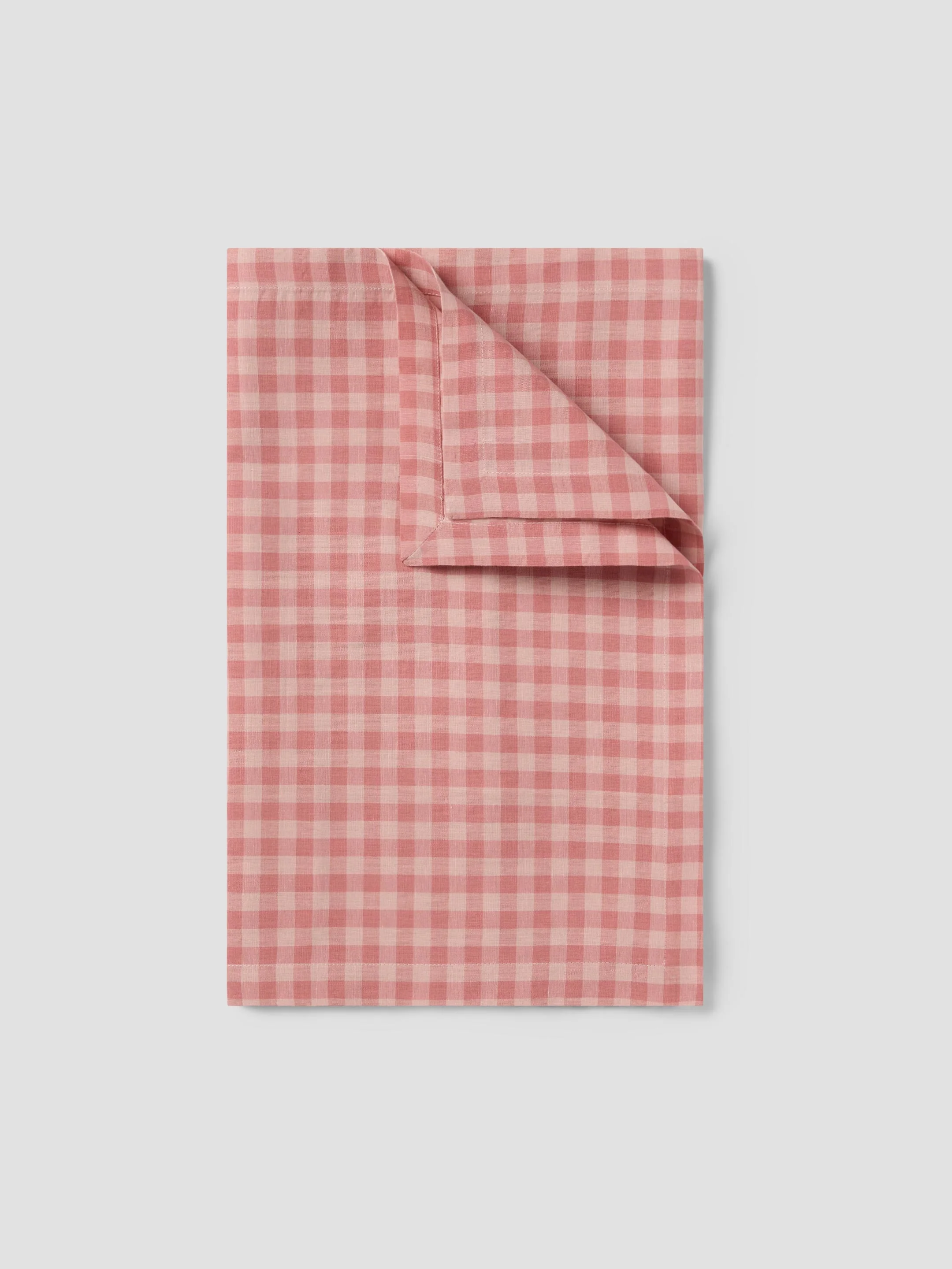 Traditional Dusty Pink Rose Gingham Linen Blend Table Runner Consistent