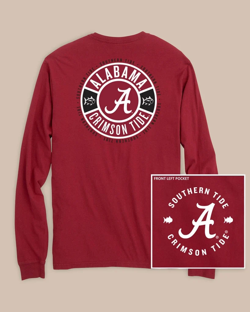 Minimalist Alabama Crimson Tide Ring Badge T-Shirt Organic