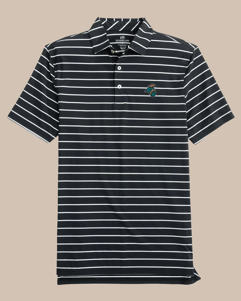 Soft Coastal Carolina Chanticleers brrr°®-eeze Desmond Stripe Polo Enhanced