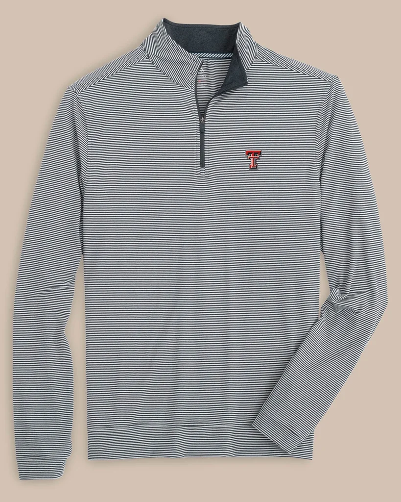 Classic Texas Tech Red Raiders Cruiser Micro-Stripe Heather Quarter Zip Smooth