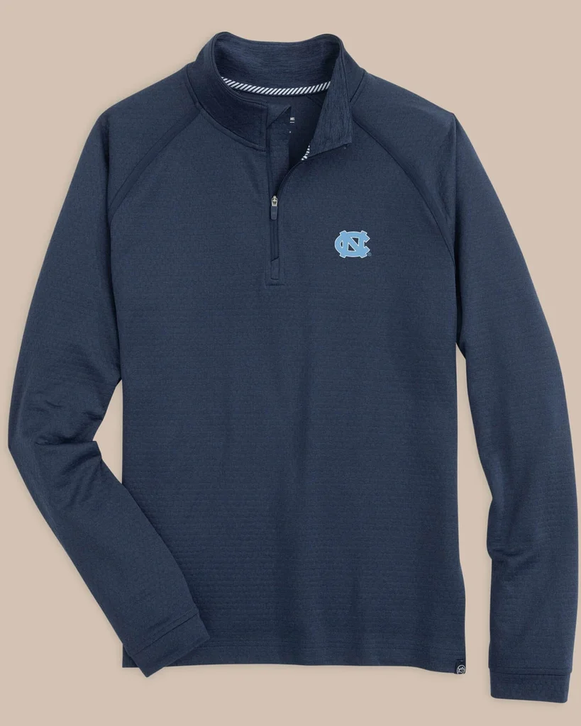 Consistent UNC Tar Heels Scuttle Heather Quarter Zip Modern